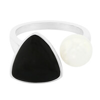 Anello in argento con Agata Nera