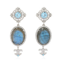 Orecchini in argento con Labradorite (Dallas Prince Designs)