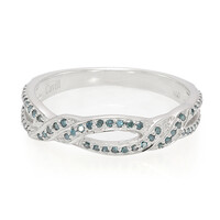 Anello placcato in platino con Diamante Fancy