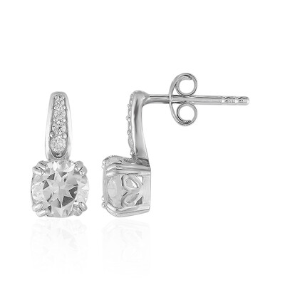 Orecchini in argento con Topazio Bianco