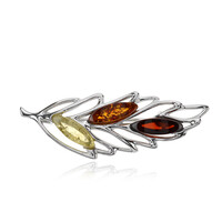 Spilla in argento con Ambra