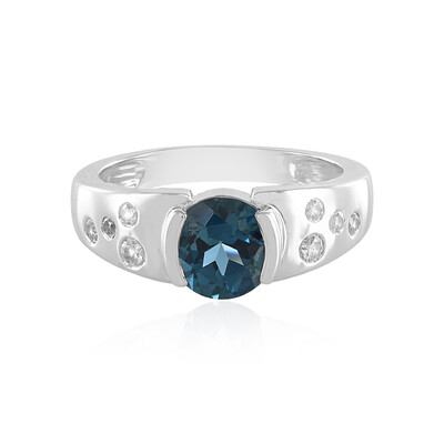 Anello in argento con Topazio Blu Londra