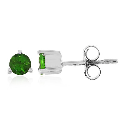 Orecchini in argento con Diopside Russo