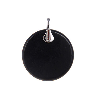 Ciondolo in argento con Shungite