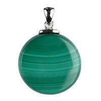 Ciondolo in argento con Malachite