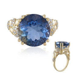 Anello in oro con Fluorite Cangiante (de Melo)