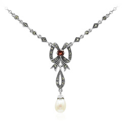 Collana in argento con Perla di Acqua Dolce