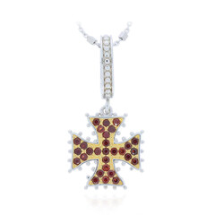 Collana in argento con Granato Mozambico (Dallas Prince Designs)