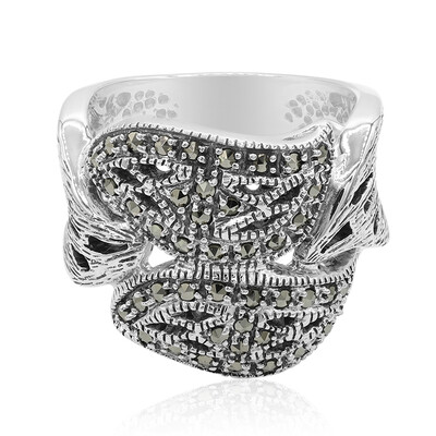 Anello in argento con Marcassite