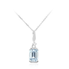 Collana in oro con Acquamarina Brasiliana AAA