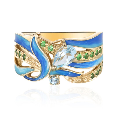 Anello in argento con Topazio Blu Cielo