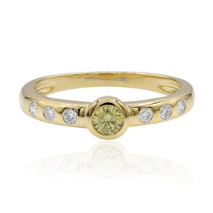 Anello in oro con Diamante Giallo VS1