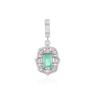 Ciondolo in argento con Smeraldo Russo