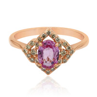 Anello in oro con Zaffiro Rosa