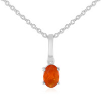 Collana in argento con Opale di Fuoco