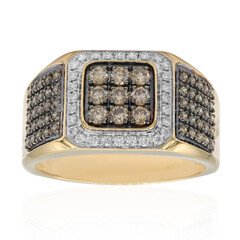 Anello in oro con Diamante Champagne SI2