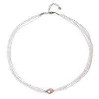 Collana in argento con Perla di Acqua Dolce