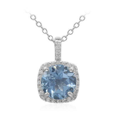 Collana in argento con Topazio Blu Cielo