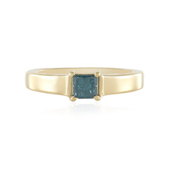 Anello in argento con Diamante Blu I3
