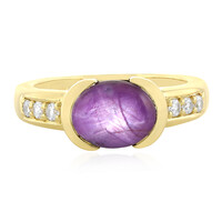Anello in argento con Rubino Stellato Channapatna
