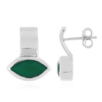 Orecchini in argento con Onice Verde