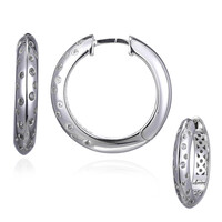 Orecchini in argento con Topazio Bianco