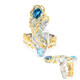 Anello in argento con Topazio Blu Londra (Gems en Vogue)