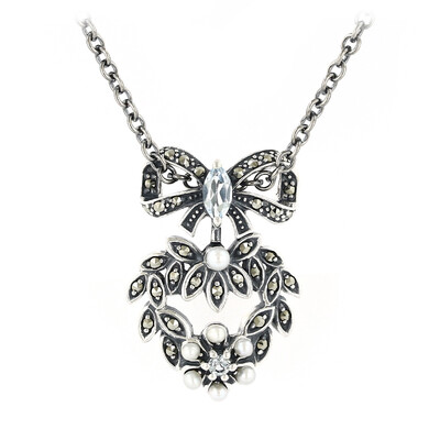 Collana in argento con Topazio Blu Cielo