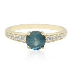 Anello in oro con Cianite Verde