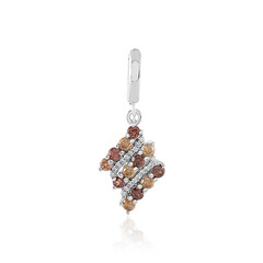 Ciondolo in argento con Zircone Champagne