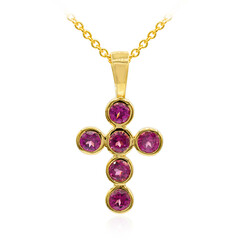 Collana in argento con Rodolite