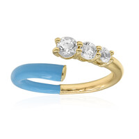 Anello in argento con Topazio Bianco