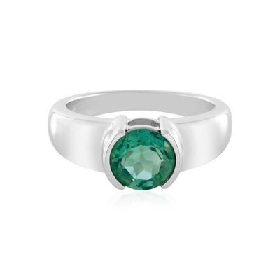 Anello in argento con Fluorite Petrolio del Belgio