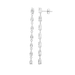 Orecchini in argento con Topazio Bianco