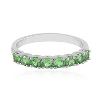 Anello in argento con Tsavorite della Tanzania