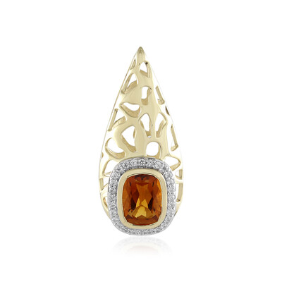 Ciondolo in oro con Citrino Madeira (Ornaments by de Melo)
