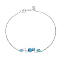 Bracciale in argento con Topazio Blu Londra