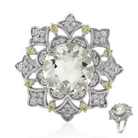 Anello in argento con Ametista Verde