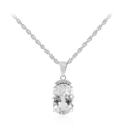 Collana in argento con Topazio Bianco