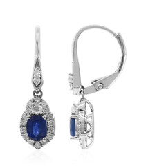Orecchini in oro con Zaffiro Ceylon Blu