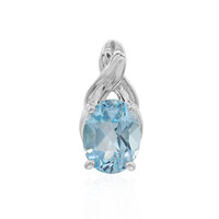 Ciondolo in argento con Topazio Blu Cielo