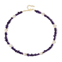 Collana in argento con Ametista Zambiana (Riya)