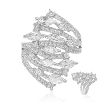 Anello in argento con Topazio Bianco