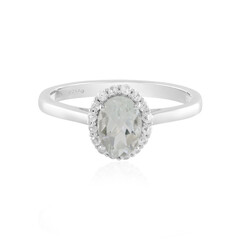 Anello in argento con Topazio Bianco
