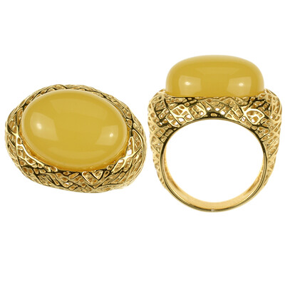 Anello in argento con Ambra Baltica (dagen)