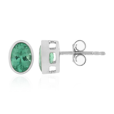 Orecchini in argento con Apatite Verde Neon