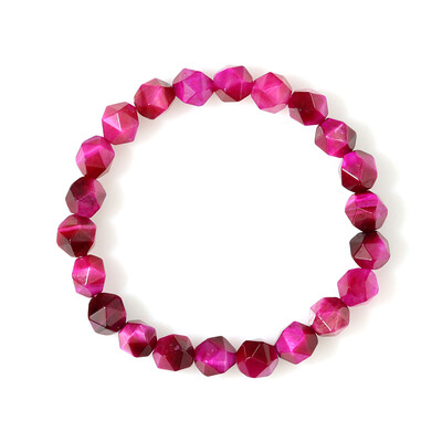 Bracciale con Occhio di Tigre Rosa