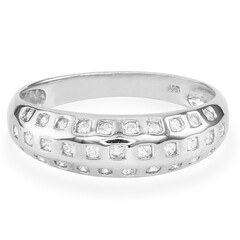 Anello in argento con Zaffiro Bianco