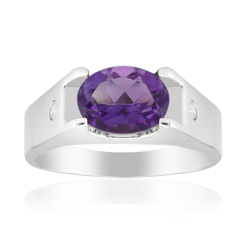 Collana Tiger Birthstone in argento sterling con bellissima Ametista