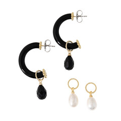 Orecchini in argento con Onice Nero (Dallas Prince Designs)